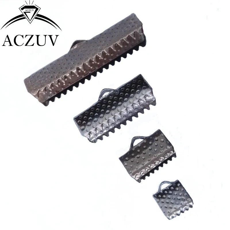 500 шт./лот крепежные детали для лент плоские крышки застежки кожаные зажимы шнура