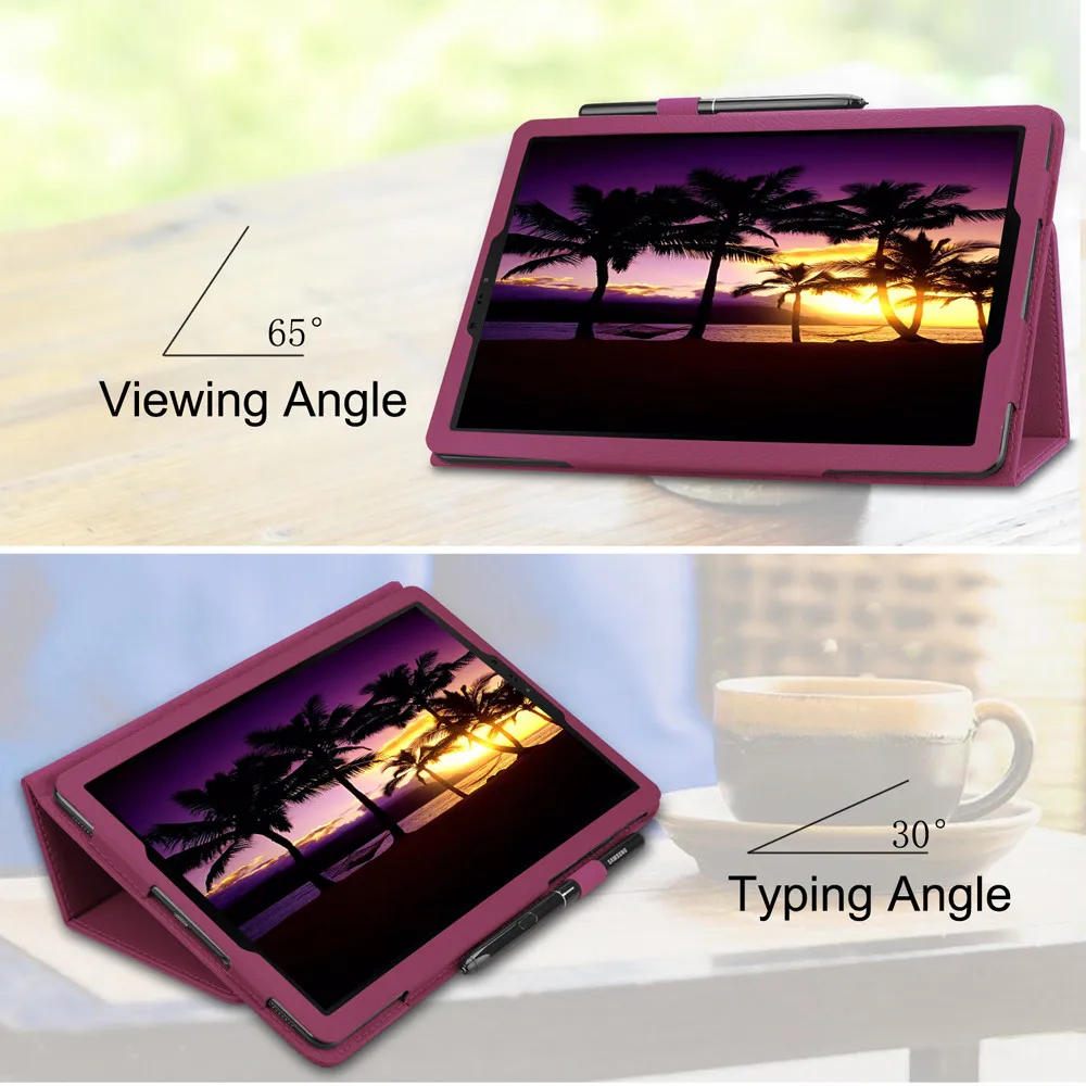 Case Cover for Samsung Galaxy Tab S4 10.5 Model SM-T830/T835/T837,Multi-Angle Stand Flip PU leather Cover S Pen Case#15