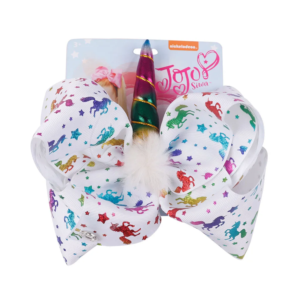 Classic Best-selling Bullhorn Furry Unicorn Bowtie Hairclip for Children baby hair accessories headbands girls | Детская одежда и