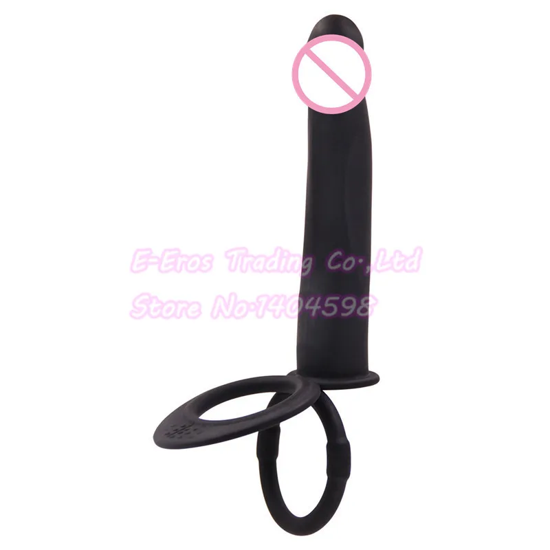 Двойной Prober проникновение ремень на фаллоимитатор Силиконовые анальные