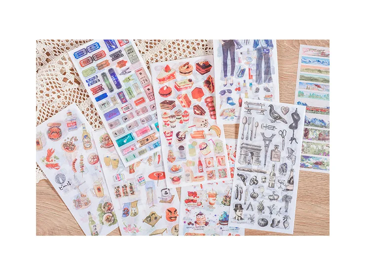 

3pcs Creative paper sticker Organizer Calendar Diary Book Planner Scrapbook Decoration Diary Sticker papeleria