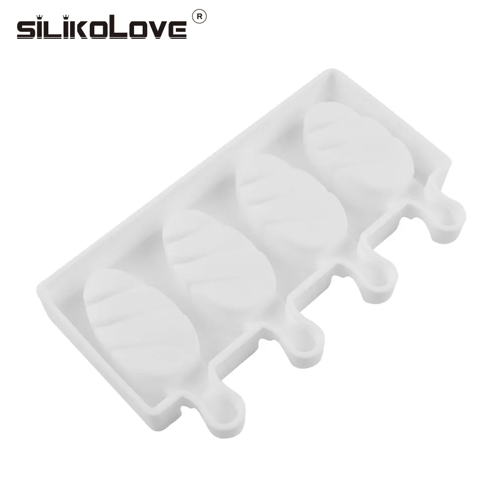 SILIKOLOVE 4 полости силиконовые формы для мороженого с палочки эскимо DIY фруктовый лед Кухня Бар питьевой аксессуары