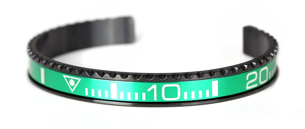 black green 10 шт.) Итальянский стиль Модные ювелирные изделия 316L браслет из нержавеющей стали Спидометр официальный браслет для мужчин - Окраска металла: black green