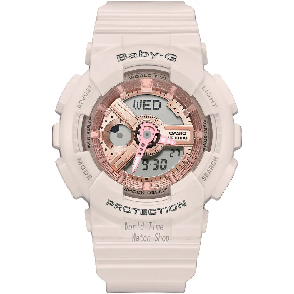BA110CP4A-1 Часы Casio BABY-G Женские кварцевые спортивные часы мода рестинг на открытом воздухе спортивные двойные водонепроницаемые baby g Часы BA-110 BA-111 - Цвет: BA110CP4A-1