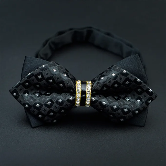 004 Бренд cityraider Pre-Tied Bow Галстуки для Для мужчин Самостоятельная галстук бабочкой со стразами золотой смокинг галстук Новинка Блестящая бабочка для свадьбы C025 - Цвет: 004