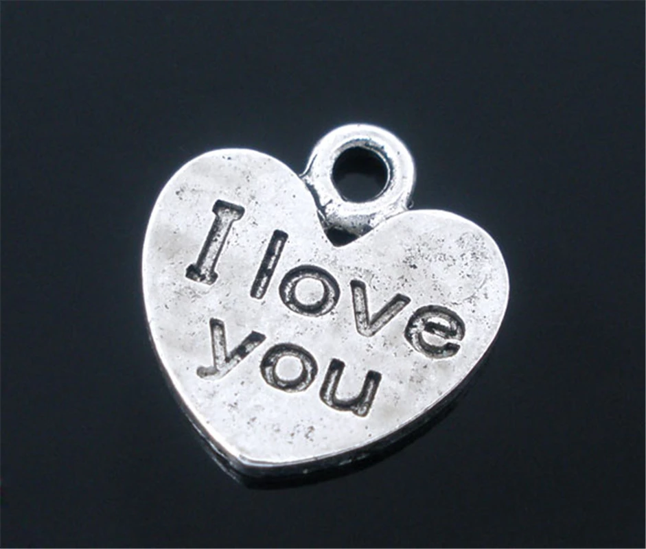 

Подвески DoreenBeads в форме сердца, серебристые, 12x11 мм, B05350, иу