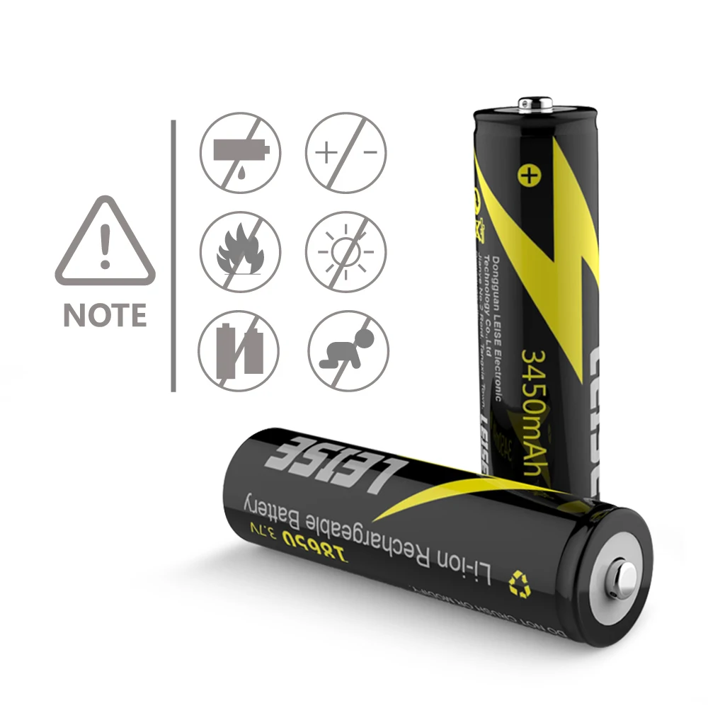 Leise 20 шт 3450mah 18650 аккумулятор аккумуляторная батарея Li ion 3 7 v для фонарей фары
