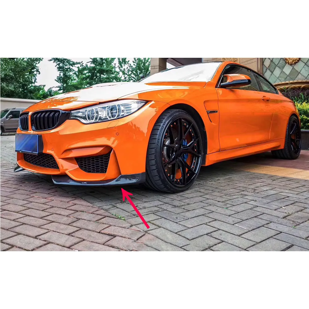 Углеродное волокно Передние Губы разветвители Canards закрылки фартуки для BMW 3
