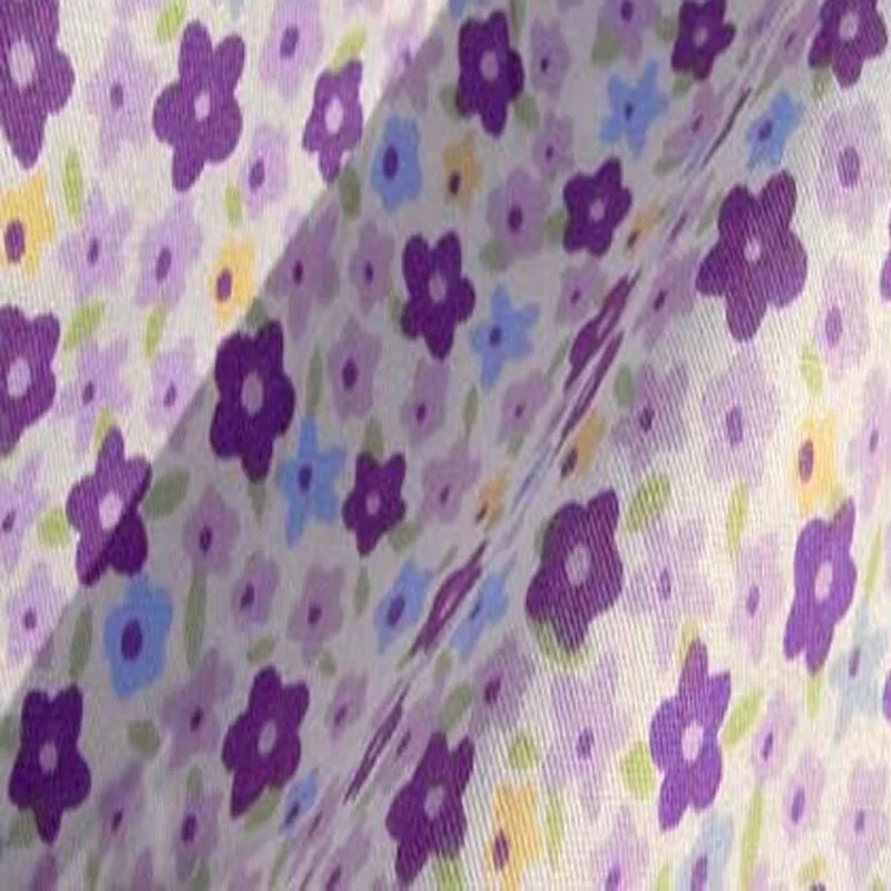 Свежий фиолетовый милый цветочный хлопок Лоскутная ткань стеганая для шитья