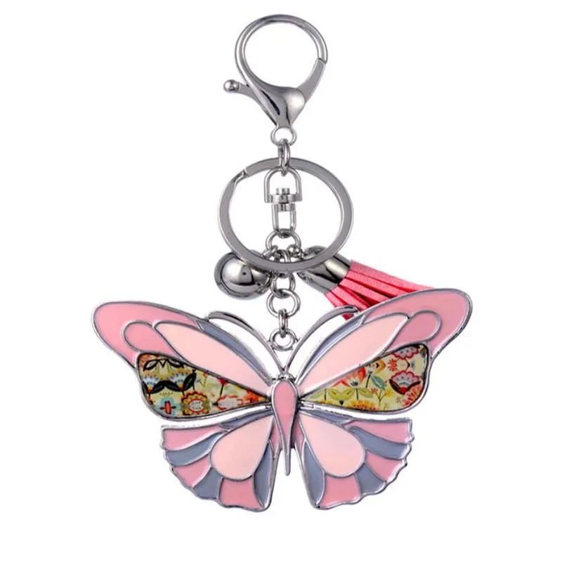 Colorful Butterfly Keychains Enamel Alloy Key Chain Ring Jewelry Trinket Kpop Accessories Keychain for Women Luxury Best-selling | Украшения