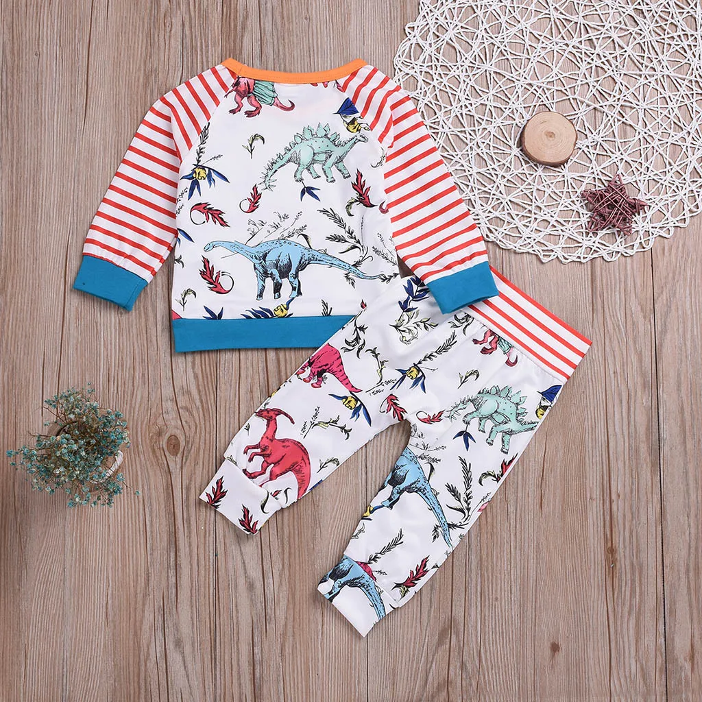 Комплект летней одежды для маленьких мальчиков хлопковый топ в полоску с