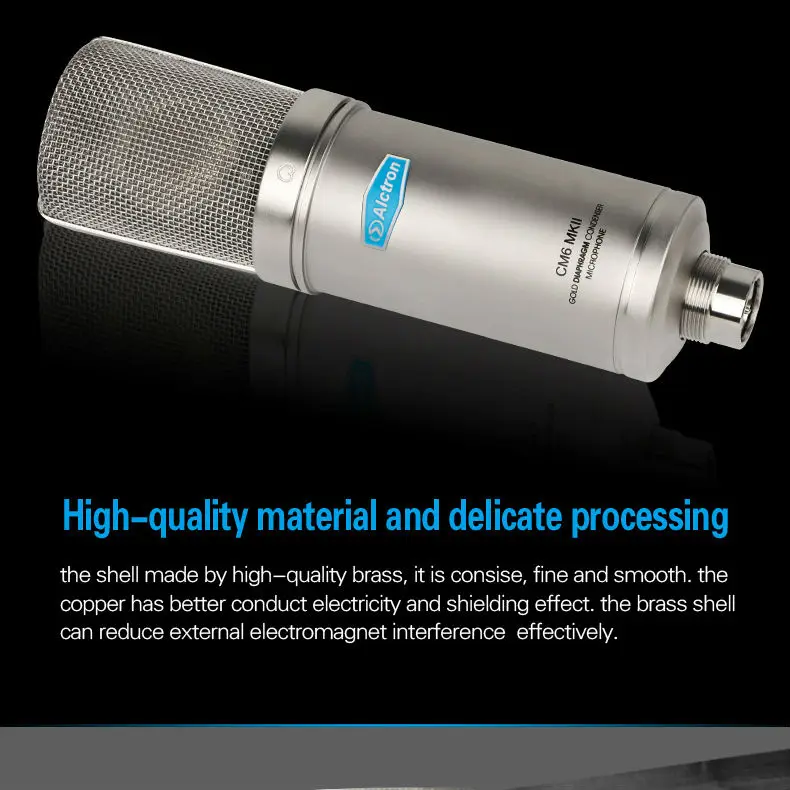 Новое обновление Alctron CM6 MKII конденсаторный микрофон конденсатор кардиоидный большой мембранный конденсатор записывающий микрофон