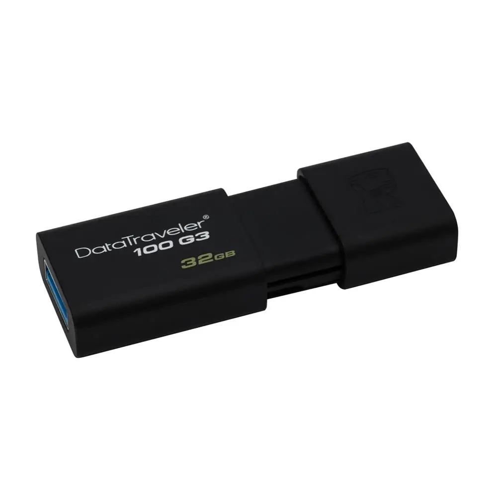 Kingston technology DataTraveler 100 G3 32 GB 3 0 (3 1 Gen 1) Conector USB Tipo A 40 МБ/с. Deslizar Negro | Компьютеры и офис