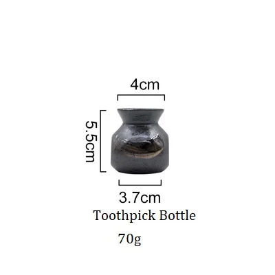 Toothpick Bottle NIMITIME японский стиль керамическая банка для приправ соевый соус бутылка горшок Бутылочки Для Зубочисток лоток обеденная тарелка Ресторан Домашний набор - Цвет: Toothpick Bottle
