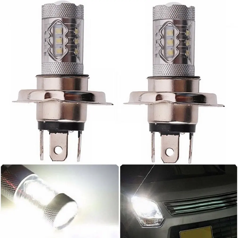 Универсальная H4 16SMD 2828 80 Вт/100 Вт 6500 К 7000 к Светодиодная лампа для автомобиля