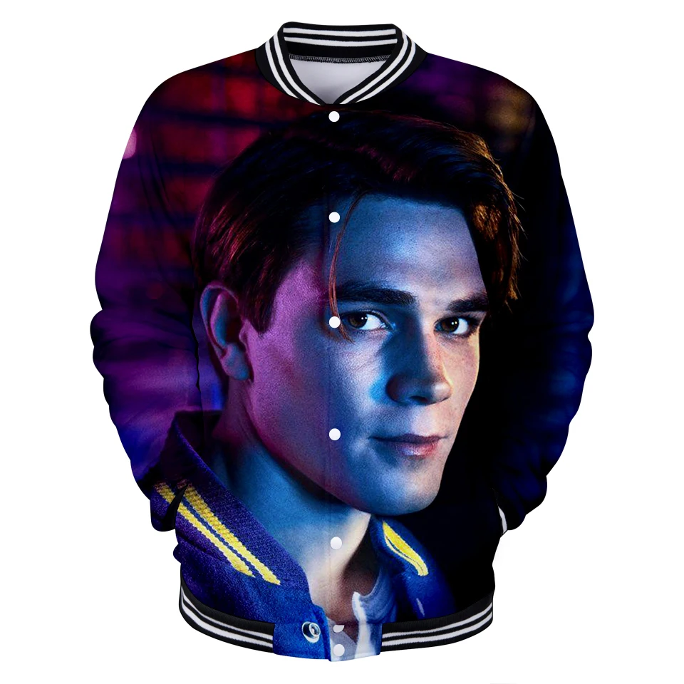 2081 куртка с капюшоном Riverdale бейсбольная 3d бомбер мужская осенне зимняя пальто