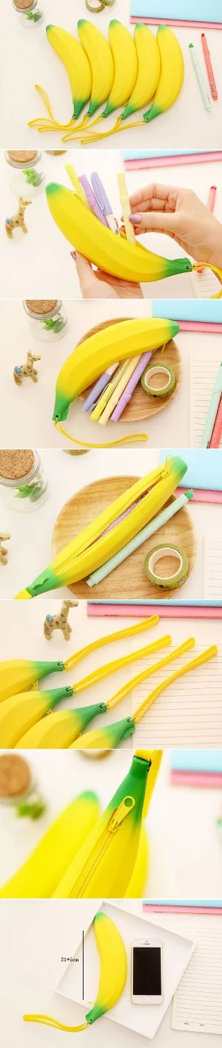 1 шт. хит продаж новинка типа &quotбанан&quot кавайный пенал для карандашей с