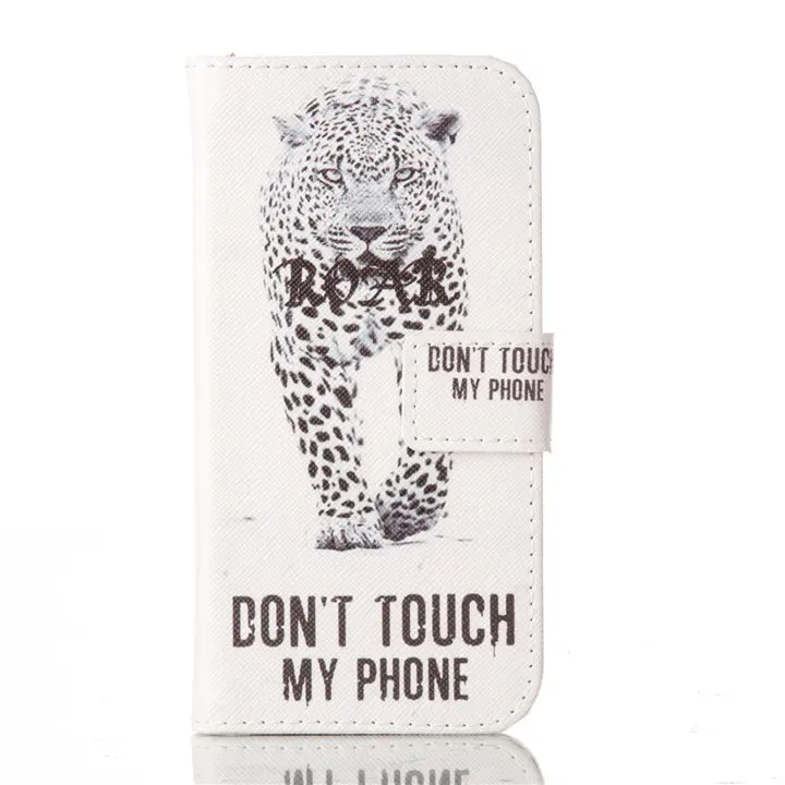 Leopard Чехол-Бумажник для телефона для iPhone 11 Pro Max, однотонный чехол для apple X XS XR 6 6s 7 8 Plus 5 5S se, ретро крышка с откидной крышкой, чехол D01D - Цвет: Leopard