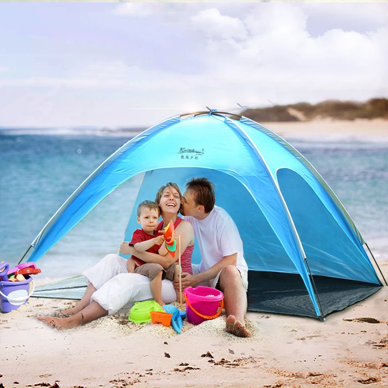 4 людей большой пляж Сверхлегкий Палатка Открытый складной тент Tenda ветер