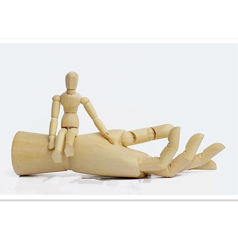 

New Novelty Cartoon Joint Wooden Hand for Decoration,Lovely Jointed Mannequin Hand Wood Doll Collectible Toys Wooden Figures