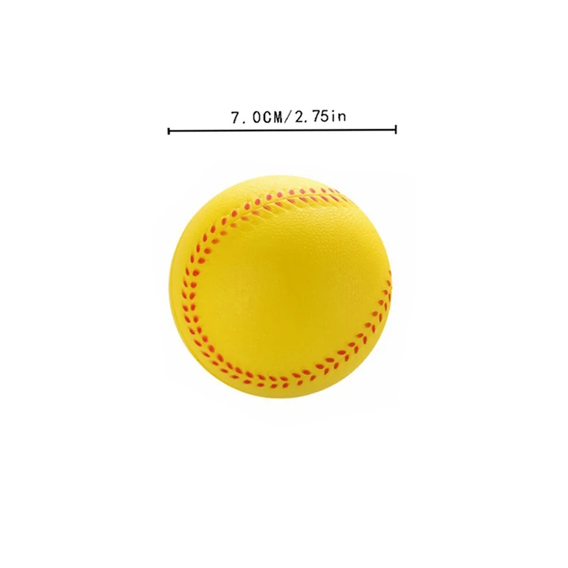 Yellow Diameter 7.cm Детская бейсбольная база земля практика тренировочный мяч пена Софтбол студент Мягкий Бейсбол PU бейсбол 2 цвета диаметр 7/7. 5 см - Цвет: Yellow Diameter 7.cm
