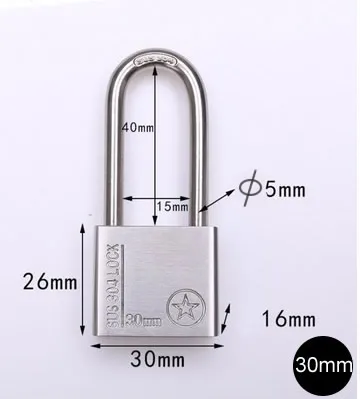 long hook 30MM Заводские розетки из нержавеющей стали 304 наружный навесной замок, водонепроницаемый, антикоррозийный, Противоугонный, устойчивый к коррозии, океан, корабль, открытый - Цвет: long hook 30MM