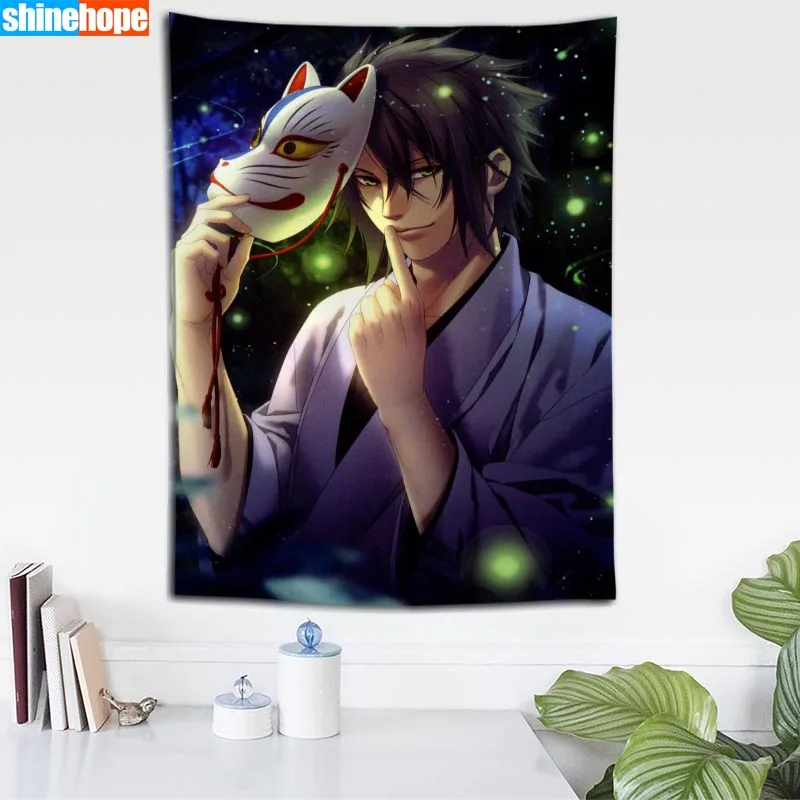 Hakuouki Tapestry Mandala Wall Hanging Wall Tapestry Psychedelic Farmhouse Decor Dorm Room Wall Carpet Wall Blanket