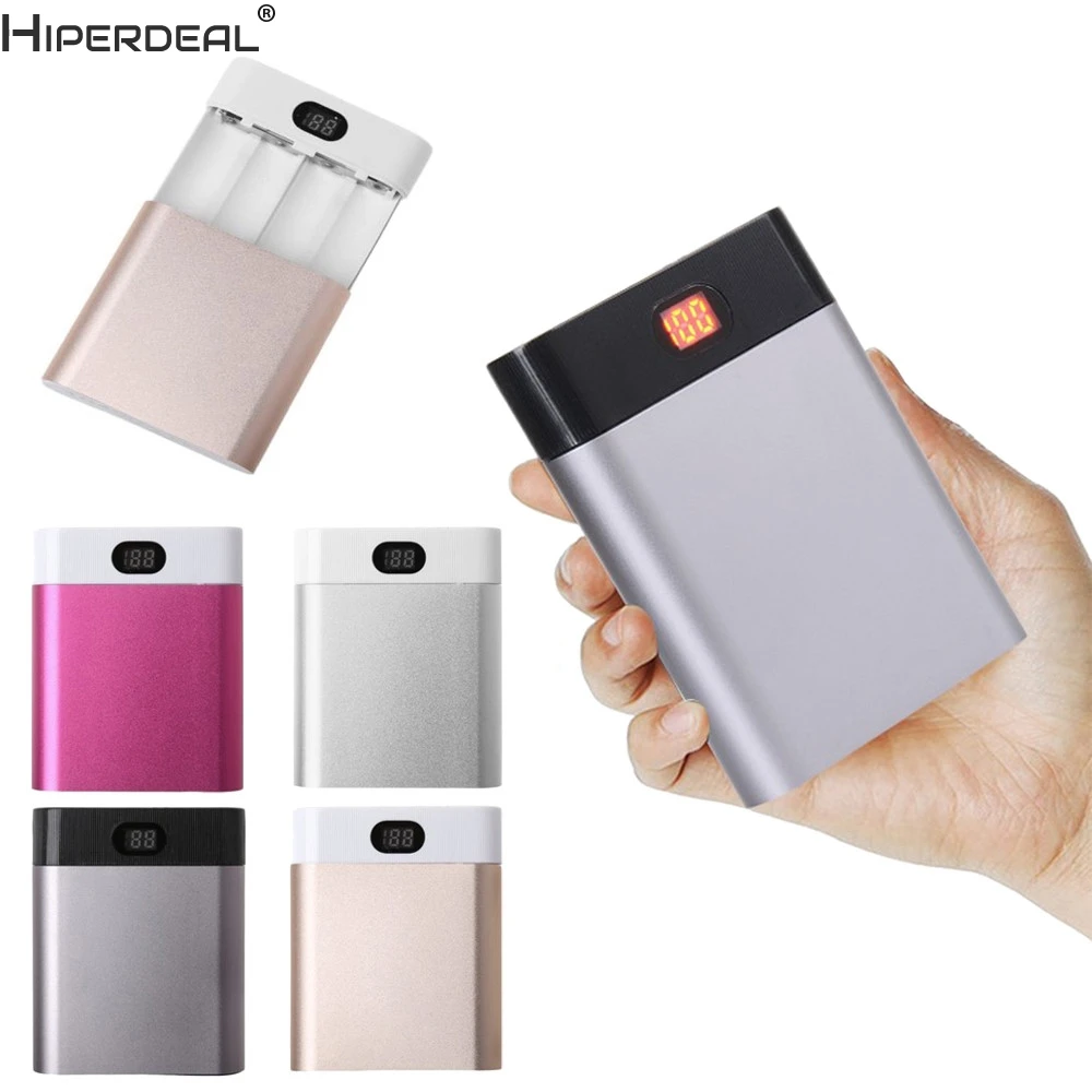 Внешний аккумулятор HIPERDEAL внешний 18650 зарядное устройство 5 В двойной USB порт 4X