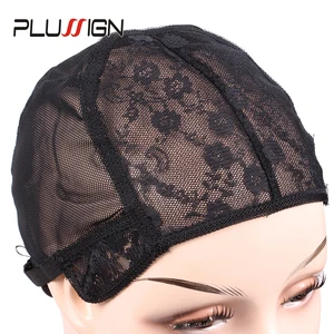 1 шт.лот, шапочки для изготовления париков, регулируемая плетеная шапочка для изготовления париков, сетчатая шапочка для париков большого, среднего и маленького размера, черного цвета
