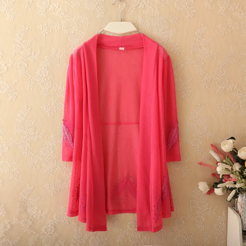 Летние кимоно блузки Вышивка Цветочные женские кардиганы рубашки топы шаль 2017