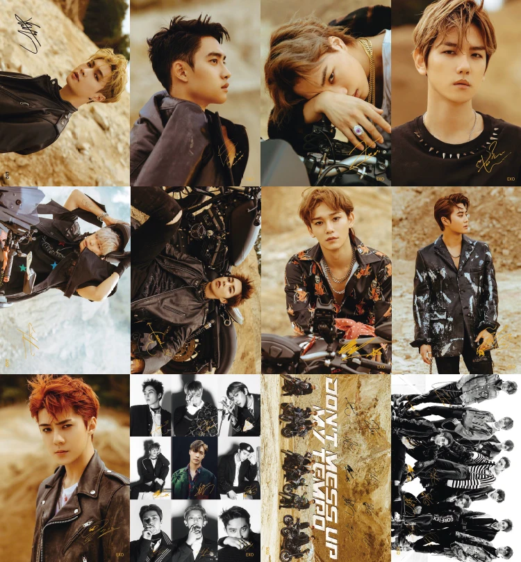 [MYKPOP] EXO роскошный подарочный набор CD+ открытка+ Фотокнига+ держатель для фотографий+ нагрудник+ браслет+ закладки+ наклейки+ бумажный пакет SA18110706