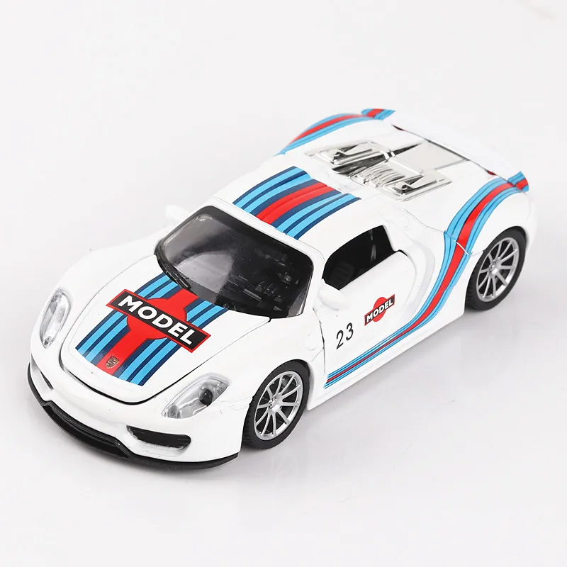 1:32 Model Alloy Rear-car Light Music Simulation Engine Pull Back Race Car Can Open Children's Toys Boy | Игрушки и хобби