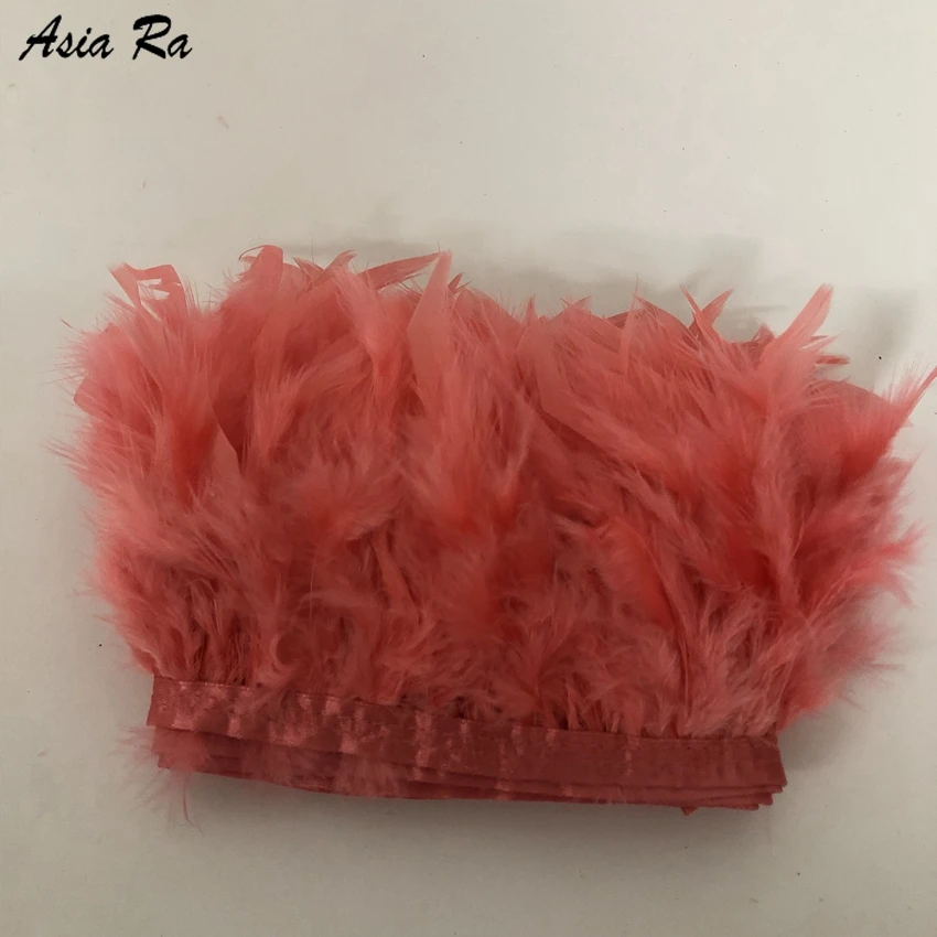 10 метров Коралловая окрашенная пушистая красивая юбка с бахромой 4 6 дюймов|Перо| |