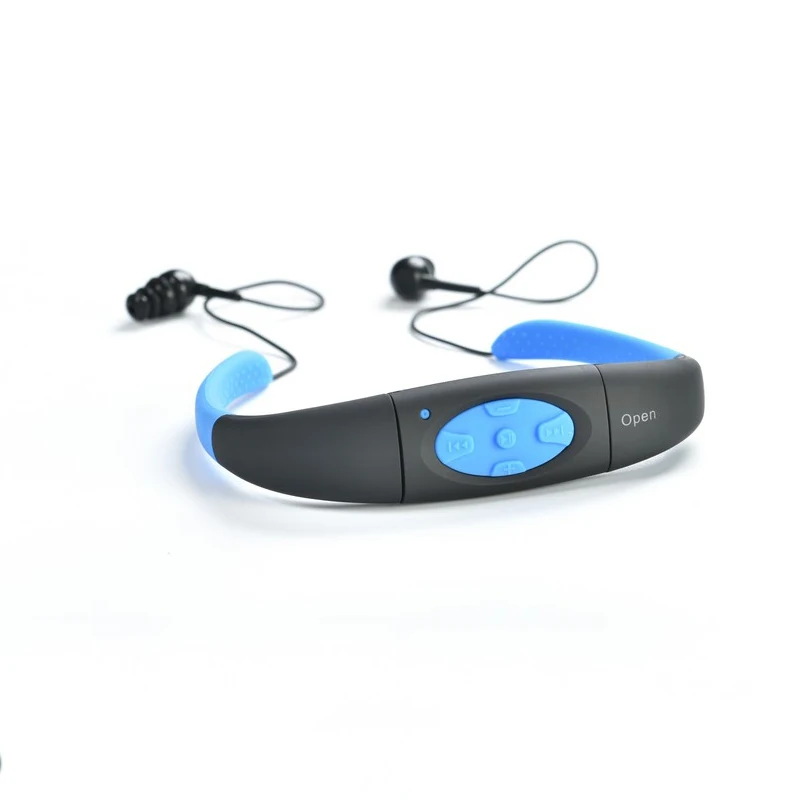 Серый Водонепроницаемый 4 ГБ MP3 Музыка Media Player подводный шейным Плавание Спорт MP3 плеер с FM радио стерео аудио наушники - Цвет: Серый