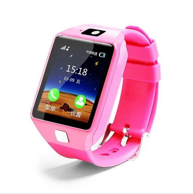 Pink Умные часы DZ09 для взрослых и детей, 2,0 м, камера, Bluetooth, вызов, умные часы, поддержка SIM, TF карта, для IOS, Android, телефон, Детские мужские часы - Цвет: Pink