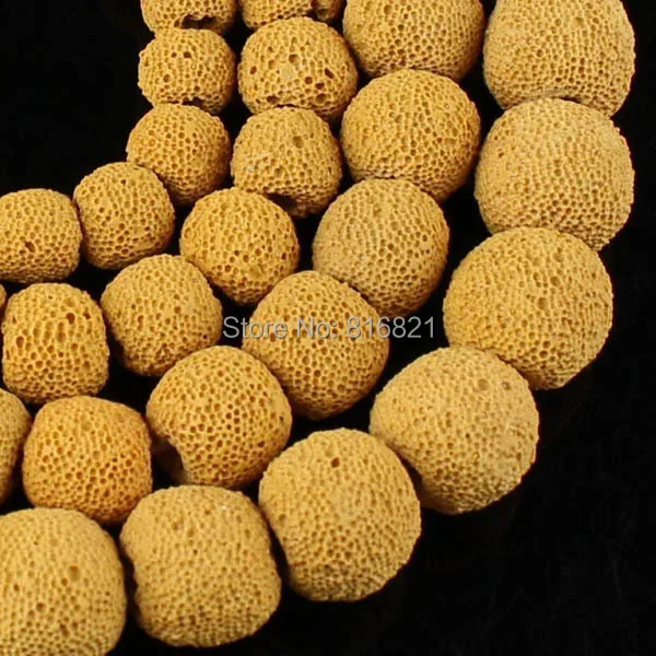 (1 нить в партии) Новые желтая лава свободные бусы из камней 9 мм 10 12 14 16 18 20 круглые