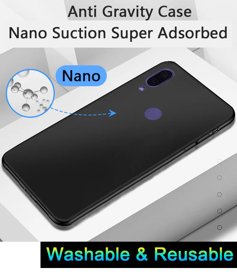 Антигравитационный чехол для телефона для Xiaomi mi Note 3, волшебный чехол с нано-присоской, АДСОРБИРОВАННЫЙ чехол для Xiaomi mi Play/mi 9 mi 9 SE