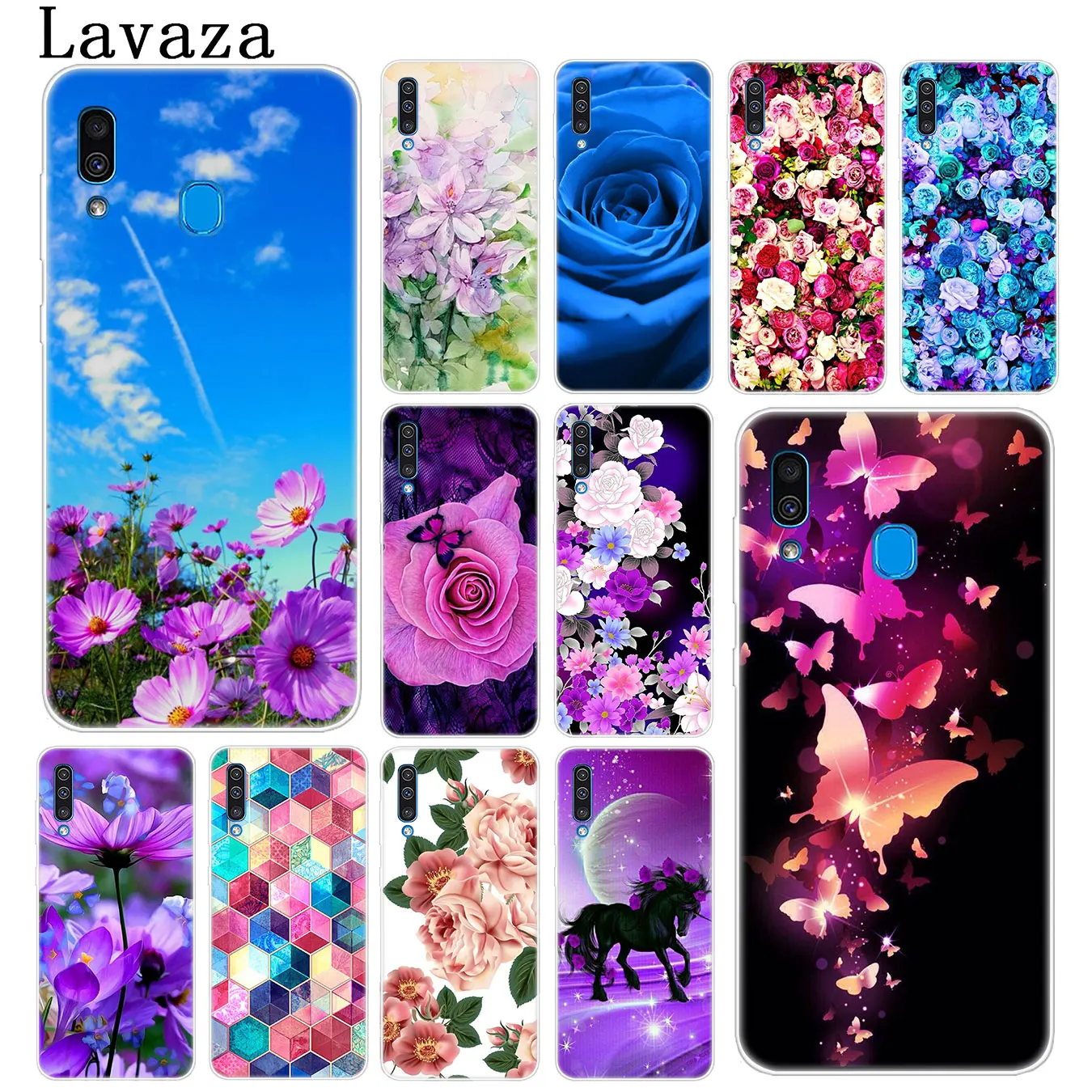 Твердый фиолетовый чехол для телефона Lavaza Flower infinity on Samsung Galaxy A10 A20 A30 A40 A50 A60 A70 M40 M30