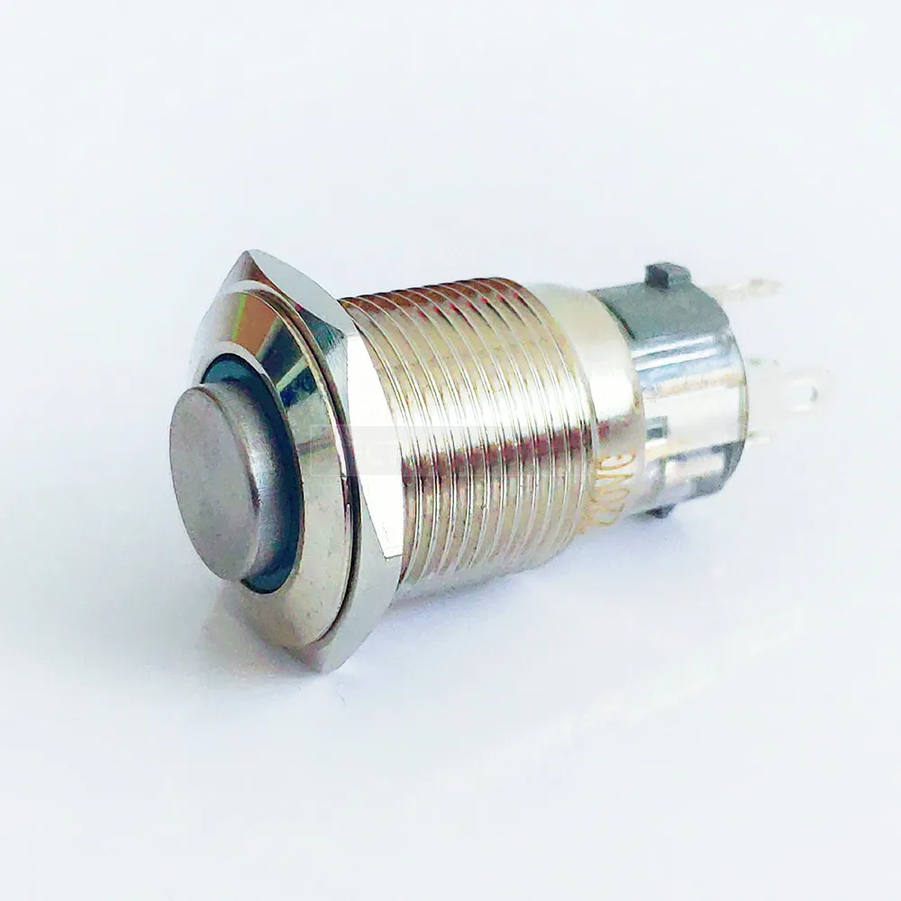 16 мм металлический кнопочный переключатель с фиксацией мгновенный