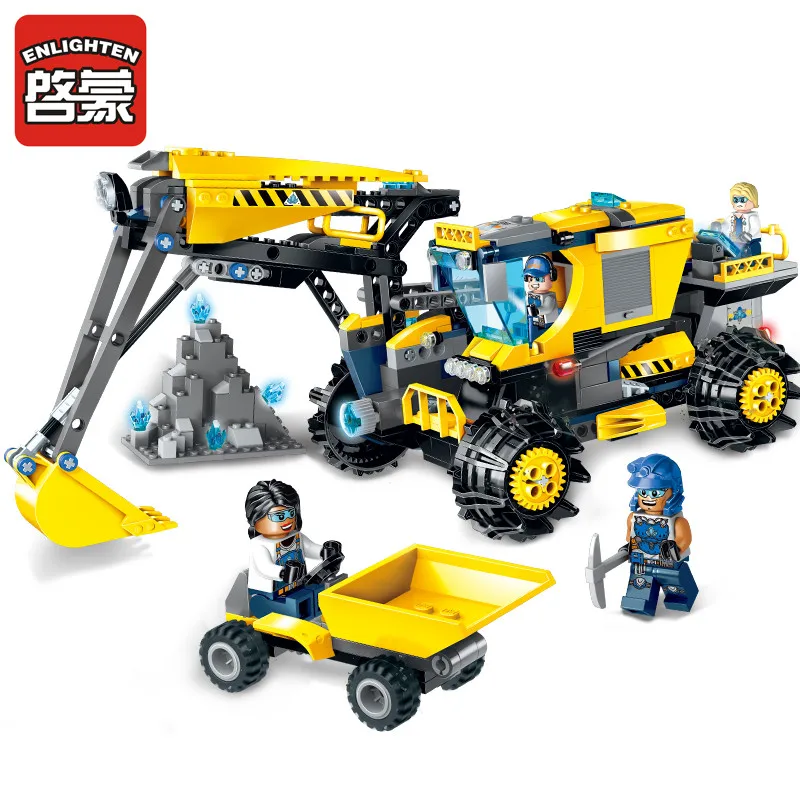 Enlighten строительный инженерный строительный блок Technic Kyanite Squad Ploration Base 5 фигурок 753 шт. развивающие Кирпичи Игрушки - Цвет: 2410 No Original Box