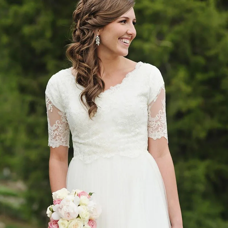 LORIE свадебное платье принцессы трапециевидной формы с аппликацией кружевной