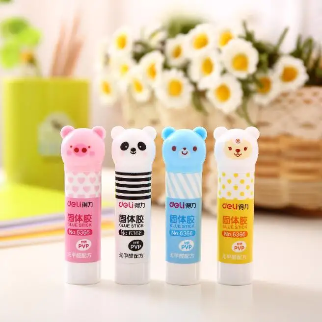 1 шт./компл. Kawaii с принтом в виде героев мультфильмов, однотонные Пластик клей-карандаш высокой вязкости клей-карандаш для детей канцелярские принадлежности
