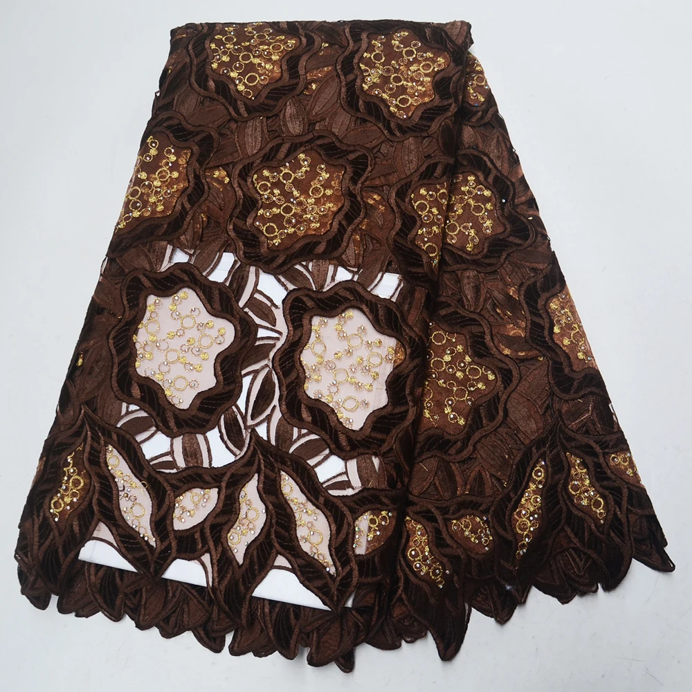 Французский органза нигерийские кружева ткань 2019 вышитые Камни Тюль бархат