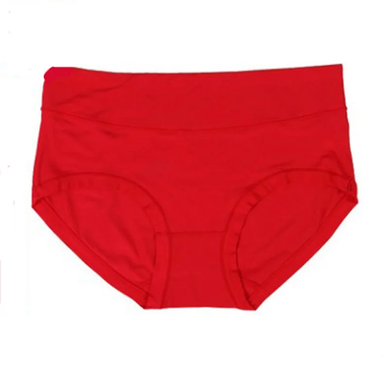 5 шт./лот женские Однотонные трусы больших размеров из модала сексуальные