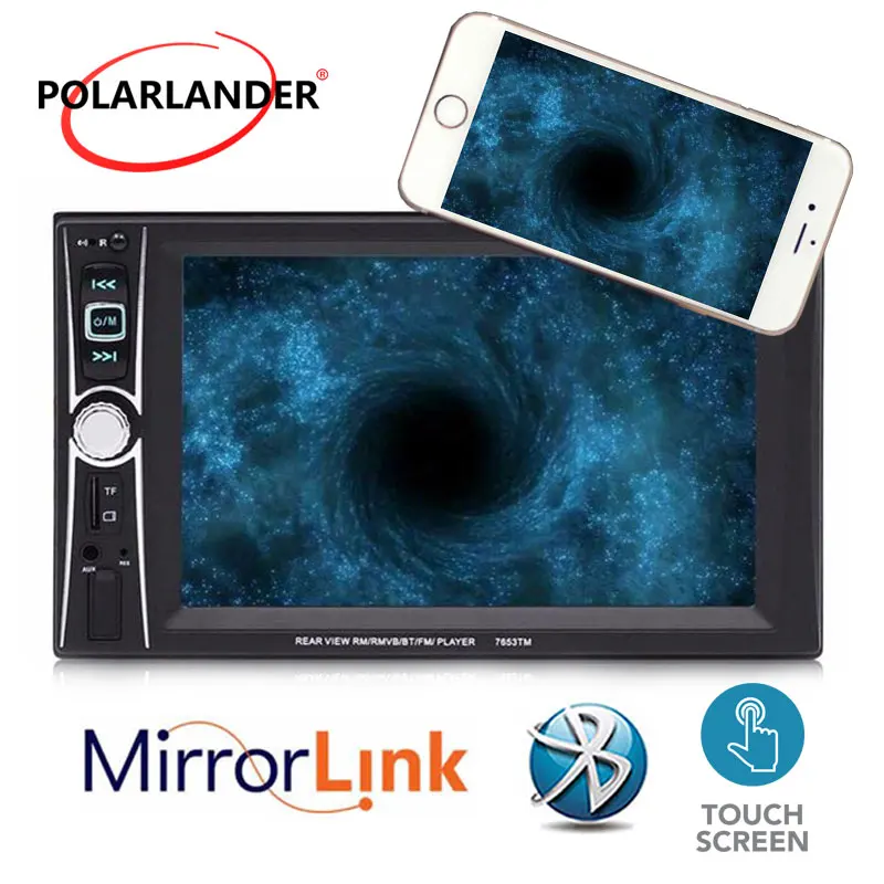 Зеркало Link DVR USB/AUX/SD за рубежом склад сенсорный экран 2 Din 6 inchs Быстрая доставка