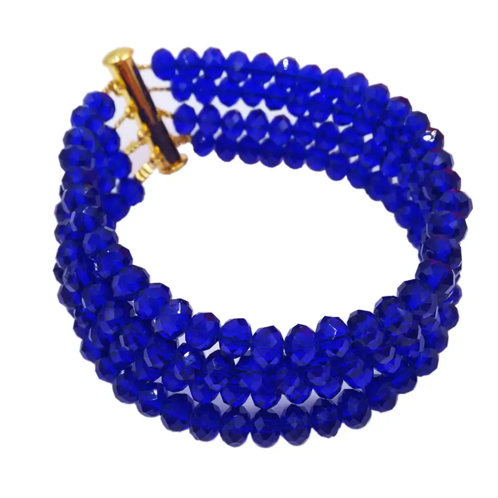 Красивый Королевский синий Африканский комплект ювелирных изделий из бисера с