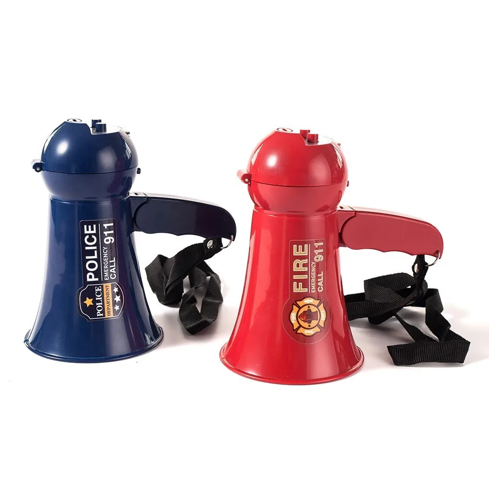 

Portable Megaphone Pretend Play Kids Fire Fighter's Megaphone (Bullhorn) with Siren Sound. Handheld Mic Toy