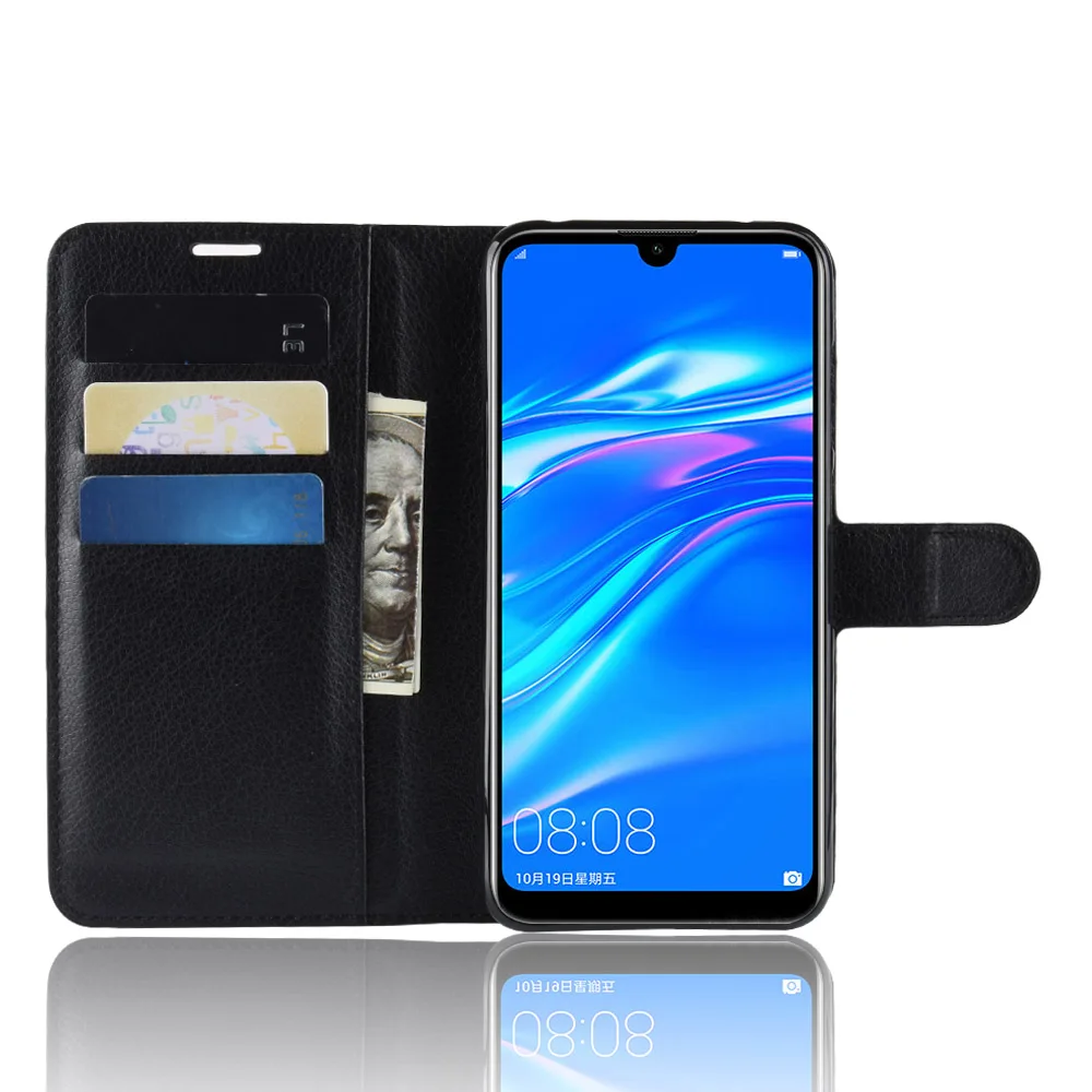 Phone Case For Huawei Enjoy 9 Y7 Prime 2019 Flip PU Leather Back Cover Enjoy9 Pro Coque Funda | Мобильные телефоны и