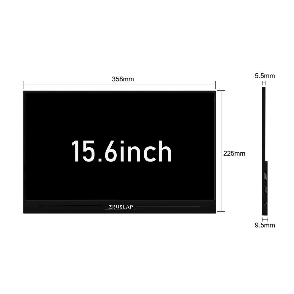 15.6inch ZEUSLAP 15,6 дюймов портативный монитор 1920x1080 HD ips дисплей светодиодный компьютер монитор с магнитным чехол для PS4/Xbox/Phone/Macbook - Цвет: 15.6inch