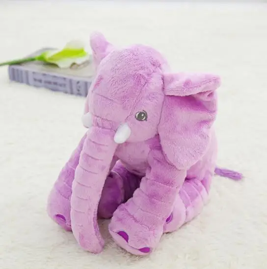 purple Прямая 1 шт. 40 см детские мягкие, слон спокойная кукла, друг Игрушки для маленьких детей с изображением слона подушка, плюшевые игрушки кукла - Цвет: purple